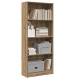 VidaXL Boekenkast 60x24x143 cm bewerkt hout artisanaal eikenkleurig