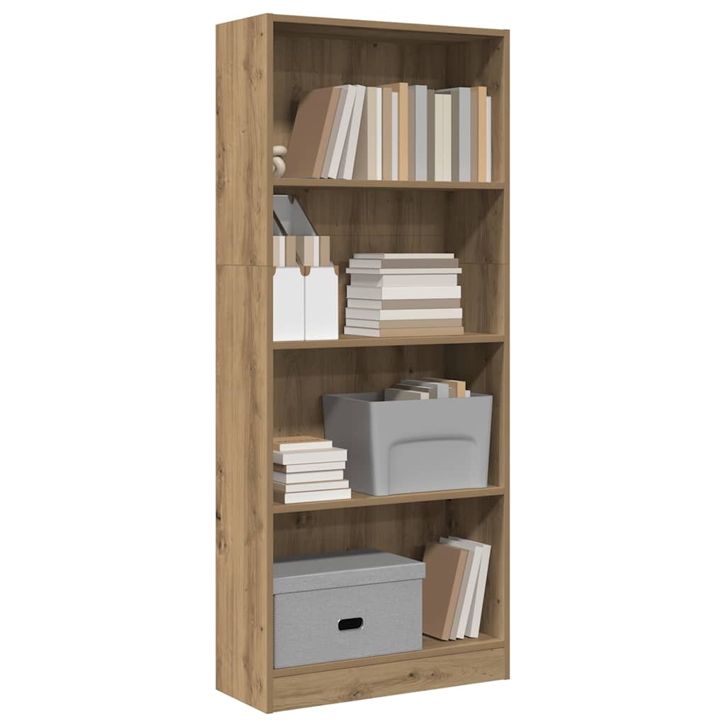 VidaXL Boekenkast 60x24x143 cm bewerkt hout artisanaal eikenkleurig