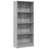 VidaXL Boekenkast 60x24x143 cm bewerkt hout grijs sonoma eikenkleurig