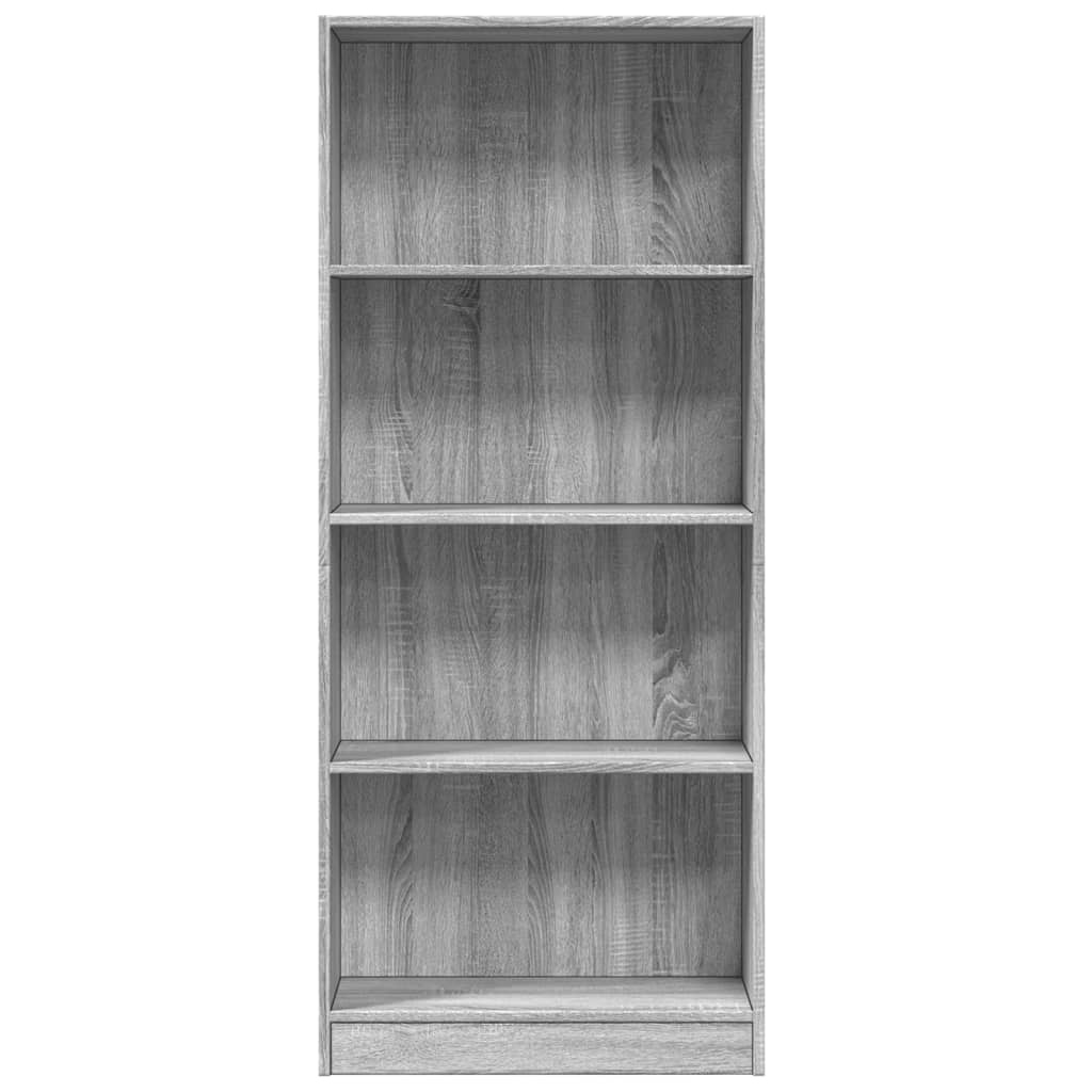 VidaXL Boekenkast 60x24x143 cm bewerkt hout grijs sonoma eikenkleurig