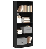 VidaXL Boekenkast 60x24x143 cm bewerkt hout zwart