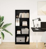 VidaXL Boekenkast 60x24x143 cm bewerkt hout zwart
