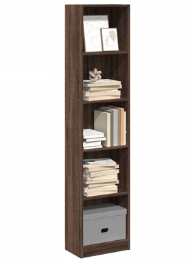 VidaXL Boekenkast 40x24x176 cm bewerkt hout bruin eikenkleurig