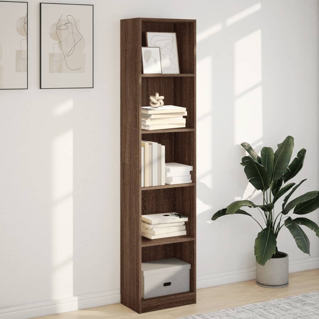 VidaXL Boekenkast 40x24x176 cm bewerkt hout bruin eikenkleurig