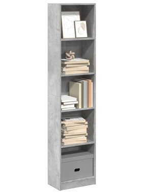 VidaXL Boekenkast 40x24x176 cm bewerkt hout betongrijs
