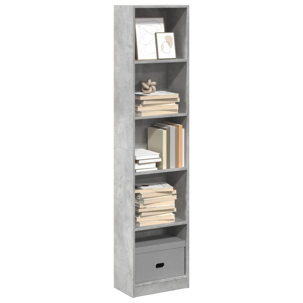 VidaXL Boekenkast 40x24x176 cm bewerkt hout betongrijs