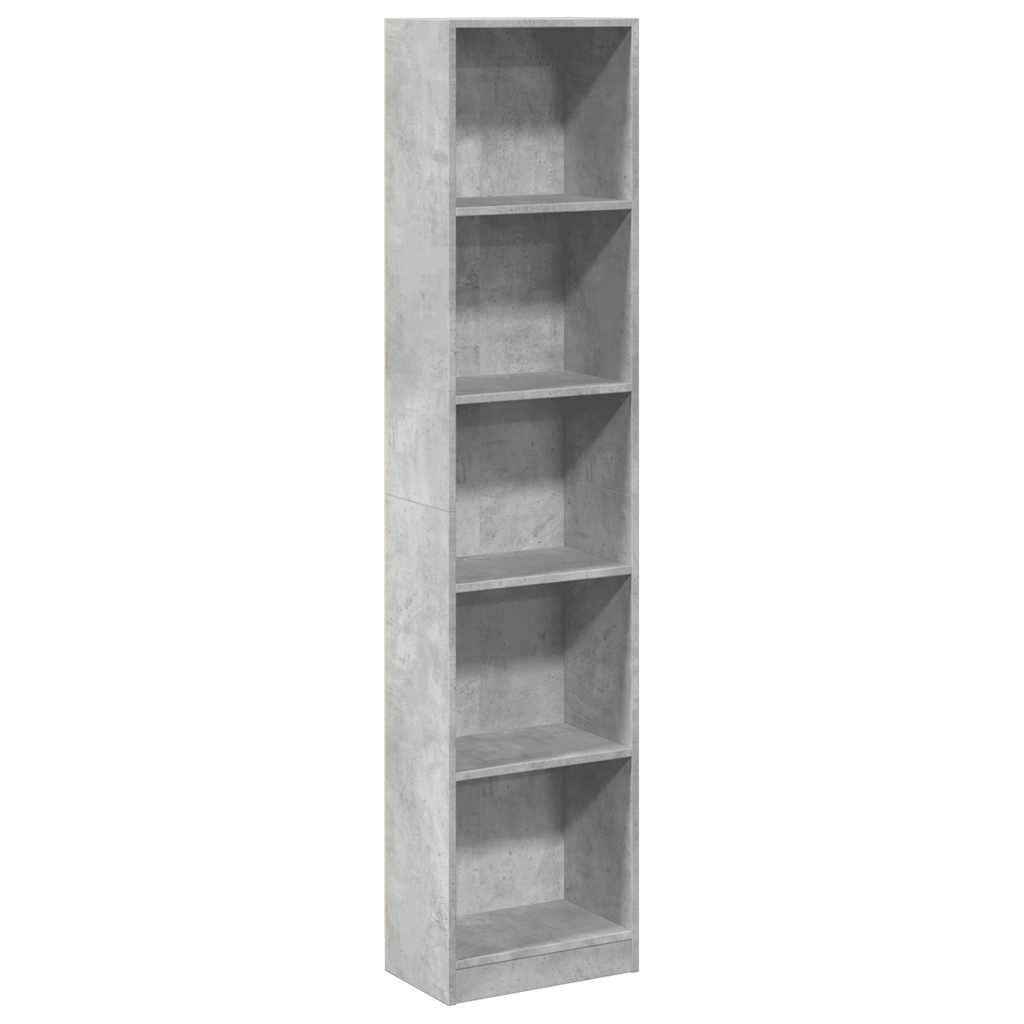 VidaXL Boekenkast 40x24x176 cm bewerkt hout betongrijs