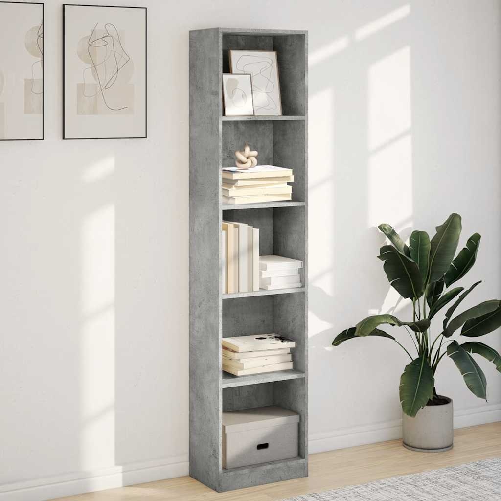 VidaXL Boekenkast 40x24x176 cm bewerkt hout betongrijs