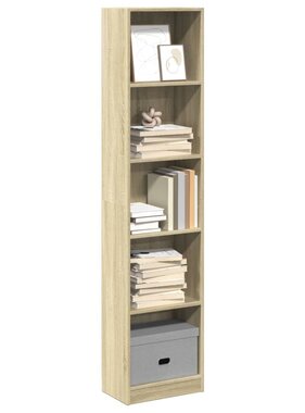 VidaXL Boekenkast 40x24x176 cm bewerkt hout sonoma eikenkleurig