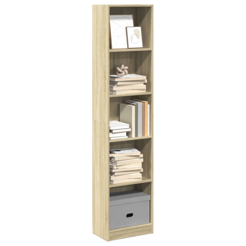 VidaXL Boekenkast 40x24x176 cm bewerkt hout sonoma eikenkleurig