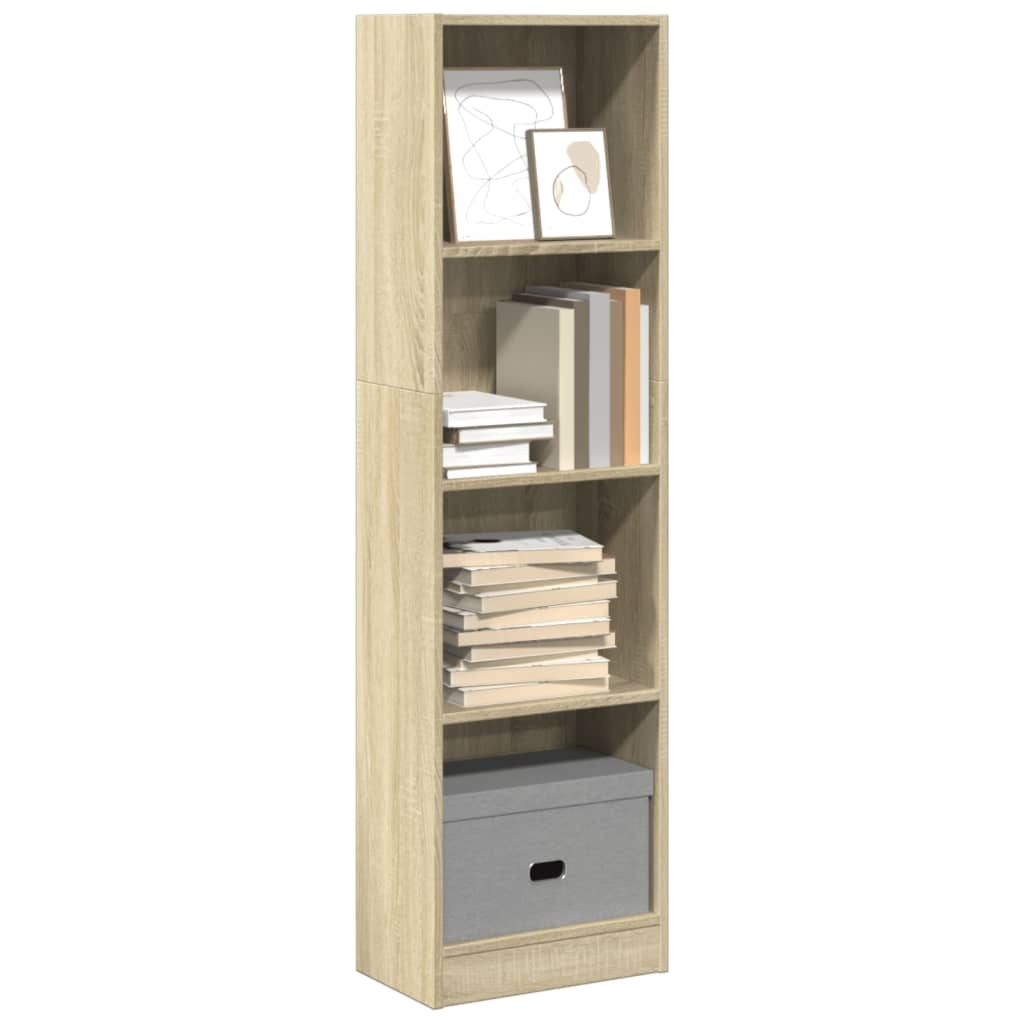 VidaXL Boekenkast 40x24x143 cm bewerkt hout sonoma eikenkleurig