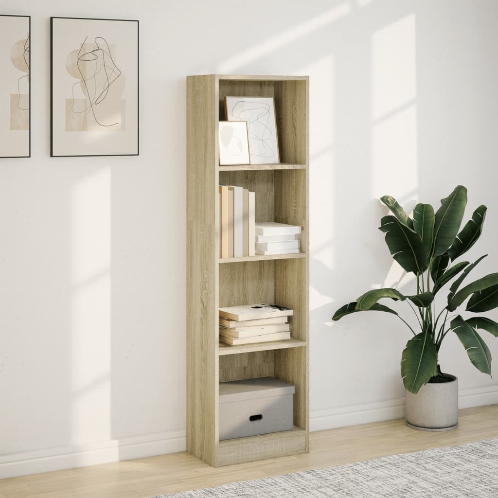 VidaXL Boekenkast 40x24x143 cm bewerkt hout sonoma eikenkleurig