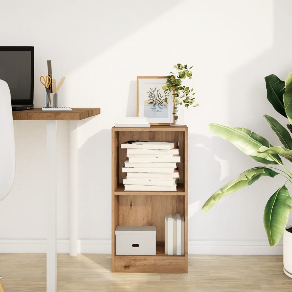 VidaXL Boekenkast 40x24x76 cm bewerkt hout artisanaal eikenkleurig