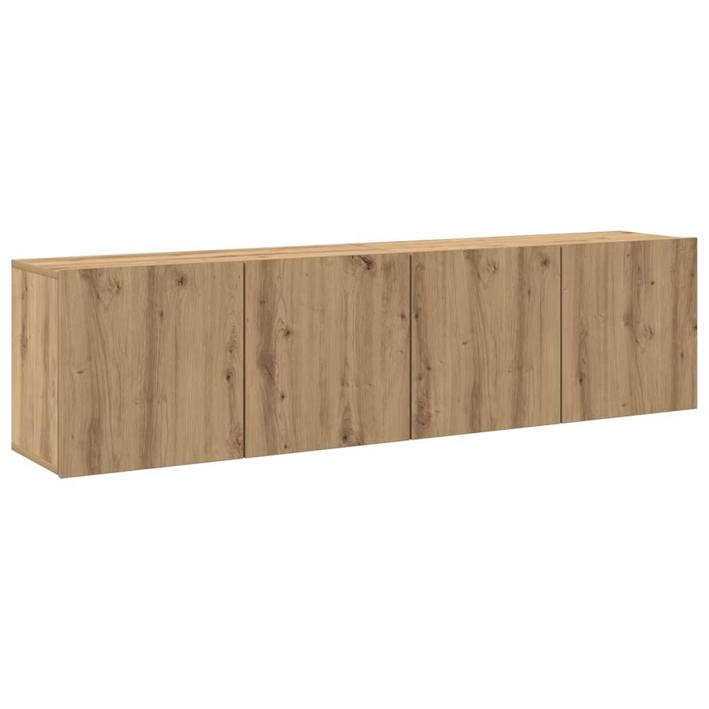 VidaXL Tv-meubels 2 st wandgemonteerd 80x30x41cm artisanaal eikenkleur