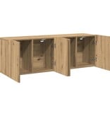 VidaXL Tv-meubels 2 st wandgemonteerd 80x30x41cm artisanaal eikenkleur