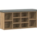 VidaXL Schoenenbank 102x32x50 cm bewerkt hout artisanaal eikenkleur