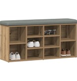 VidaXL Schoenenbank 102x32x50 cm bewerkt hout artisanaal eikenkleur