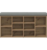 VidaXL Schoenenbank 102x32x50 cm bewerkt hout artisanaal eikenkleur