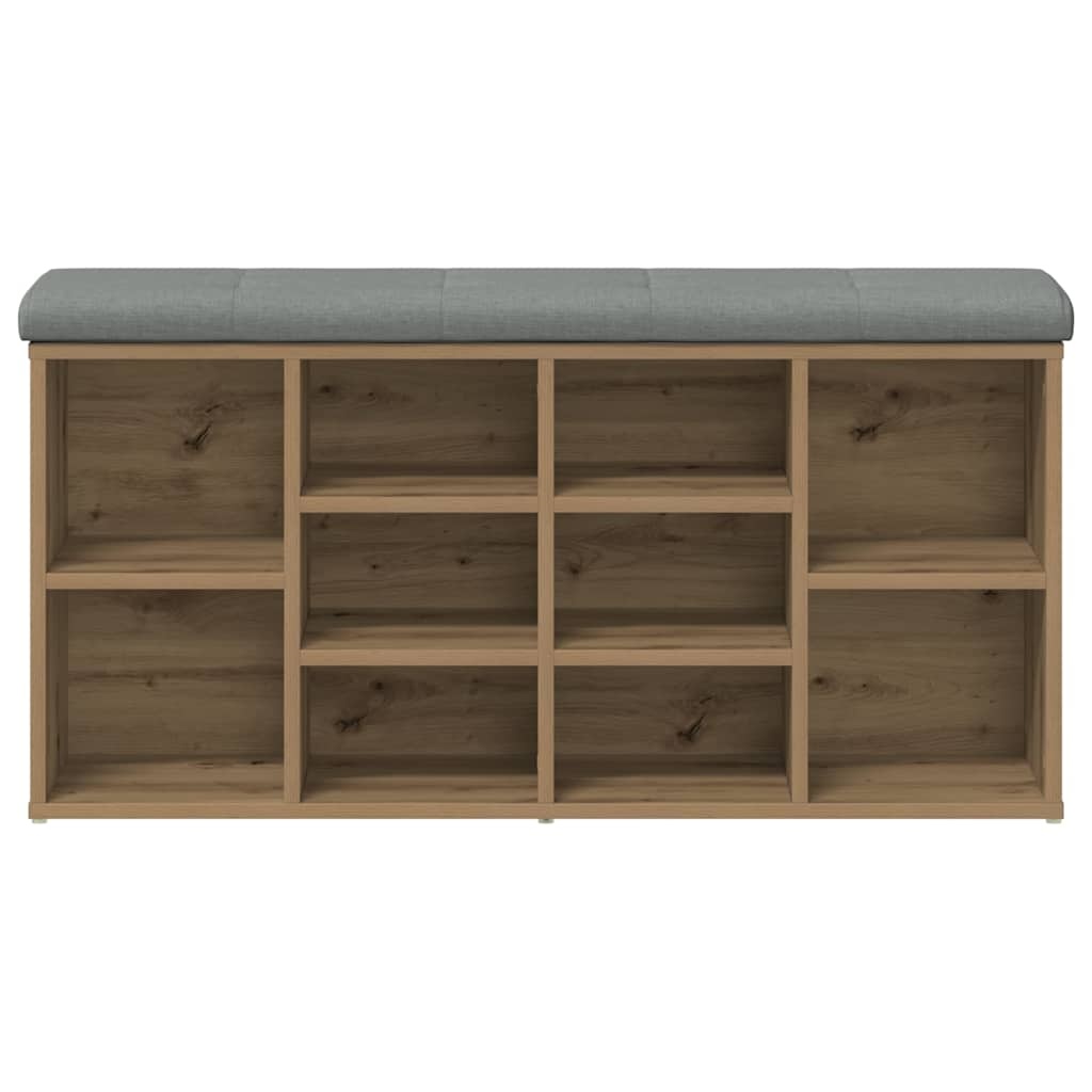 VidaXL Schoenenbank 102x32x50 cm bewerkt hout artisanaal eikenkleur
