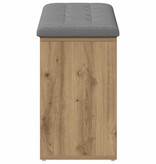 VidaXL Schoenenbank 102x32x50 cm bewerkt hout artisanaal eikenkleur