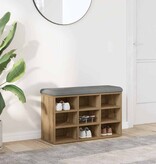 VidaXL Schoenenbank 82x32x50 cm bewerkt hout artisanaal eikenkleur