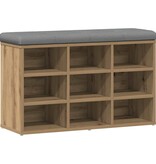 VidaXL Schoenenbank 82x32x50 cm bewerkt hout artisanaal eikenkleur
