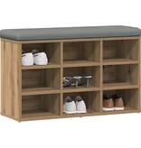 VidaXL Schoenenbank 82x32x50 cm bewerkt hout artisanaal eikenkleur