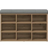 VidaXL Schoenenbank 82x32x50 cm bewerkt hout artisanaal eikenkleur