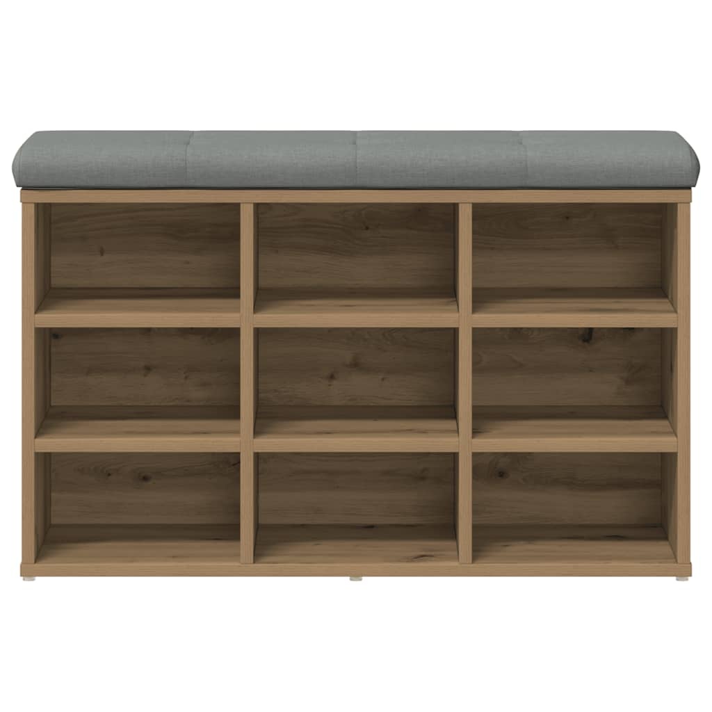 VidaXL Schoenenbank 82x32x50 cm bewerkt hout artisanaal eikenkleur