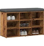 VidaXL Schoenenbank 82x32x50 cm bewerkt hout oud houtkleurig