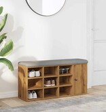 VidaXL Schoenenbank 102x32x50 cm bewerkt hout artisanaal eikenkleur
