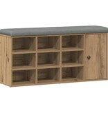 VidaXL Schoenenbank 102x32x50 cm bewerkt hout artisanaal eikenkleur