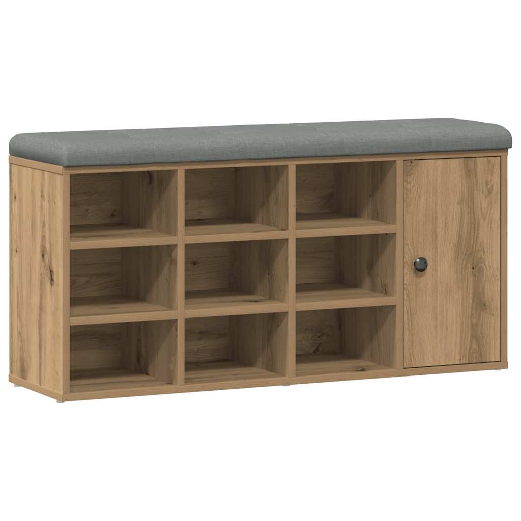 VidaXL Schoenenbank 102x32x50 cm bewerkt hout artisanaal eikenkleur