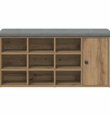 VidaXL Schoenenbank 102x32x50 cm bewerkt hout artisanaal eikenkleur