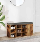 VidaXL Schoenenbank 102x32x50 cm bewerkt hout oud houtkleurig