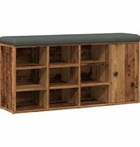 VidaXL Schoenenbank 102x32x50 cm bewerkt hout oud houtkleurig