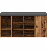 VidaXL Schoenenbank 102x32x50 cm bewerkt hout oud houtkleurig