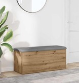 VidaXL Opbergbankje 102x42x45 cm bewerkt hout artisanaal eikenkleur