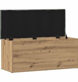 VidaXL Opbergbankje 102x42x45 cm bewerkt hout artisanaal eikenkleur