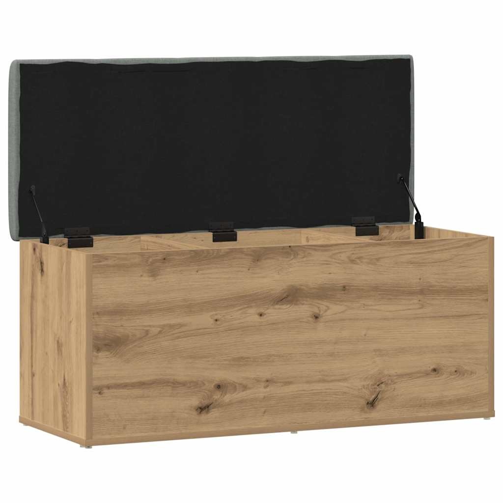 VidaXL Opbergbankje 102x42x45 cm bewerkt hout artisanaal eikenkleur