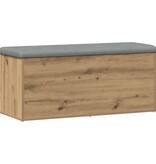 VidaXL Opbergbankje 102x42x45 cm bewerkt hout artisanaal eikenkleur