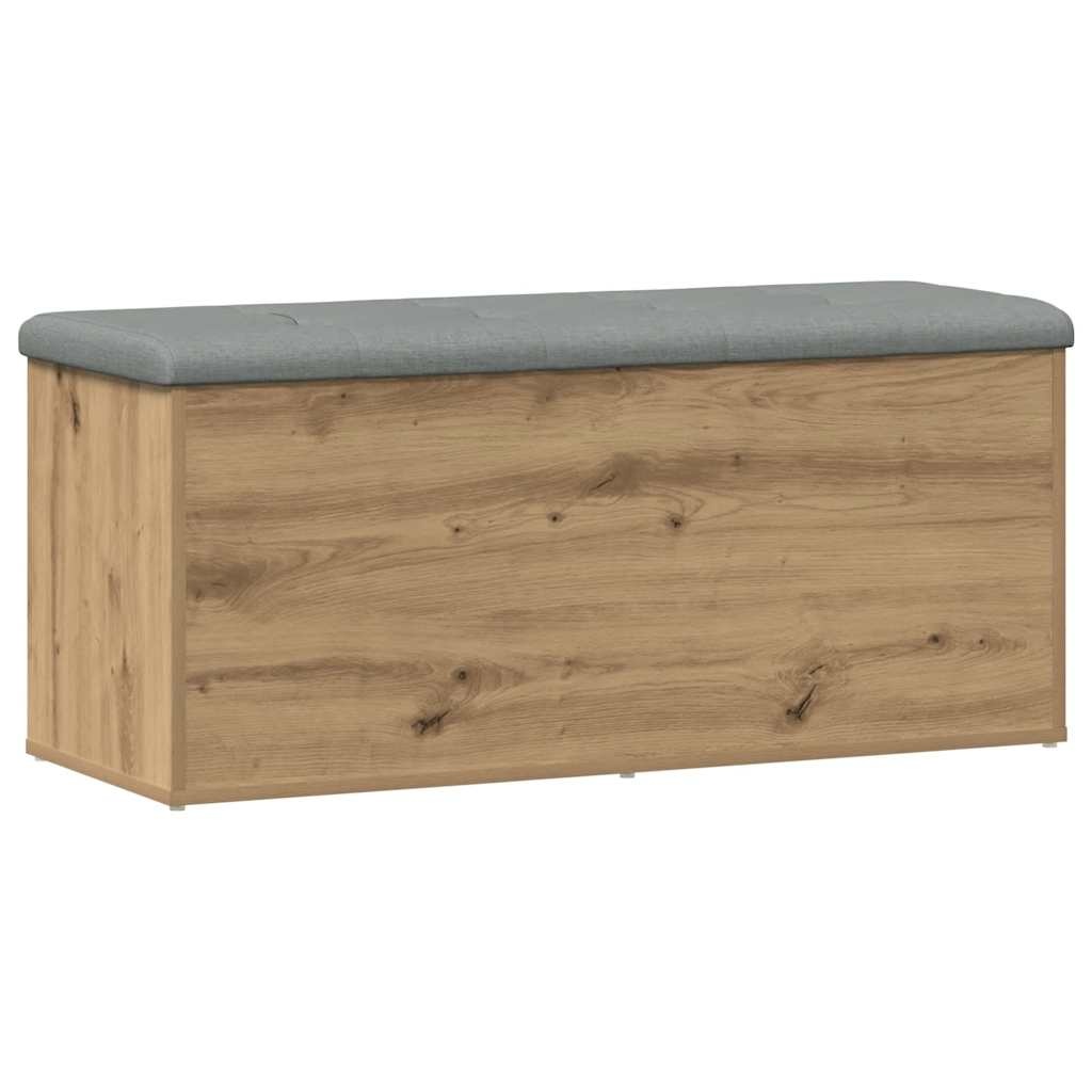 VidaXL Opbergbankje 102x42x45 cm bewerkt hout artisanaal eikenkleur