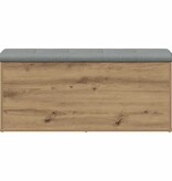 VidaXL Opbergbankje 102x42x45 cm bewerkt hout artisanaal eikenkleur
