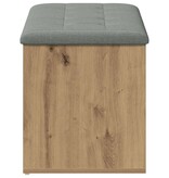 VidaXL Opbergbankje 102x42x45 cm bewerkt hout artisanaal eikenkleur