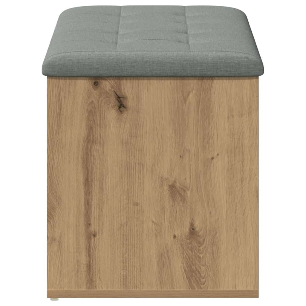 VidaXL Opbergbankje 102x42x45 cm bewerkt hout artisanaal eikenkleur