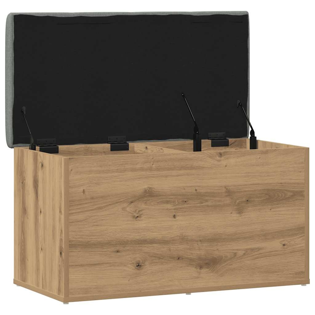 VidaXL Opbergbankje 82x42x45 cm bewerkt hout artisanaal eikenkleur