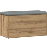 VidaXL Opbergbankje 82x42x45 cm bewerkt hout artisanaal eikenkleur