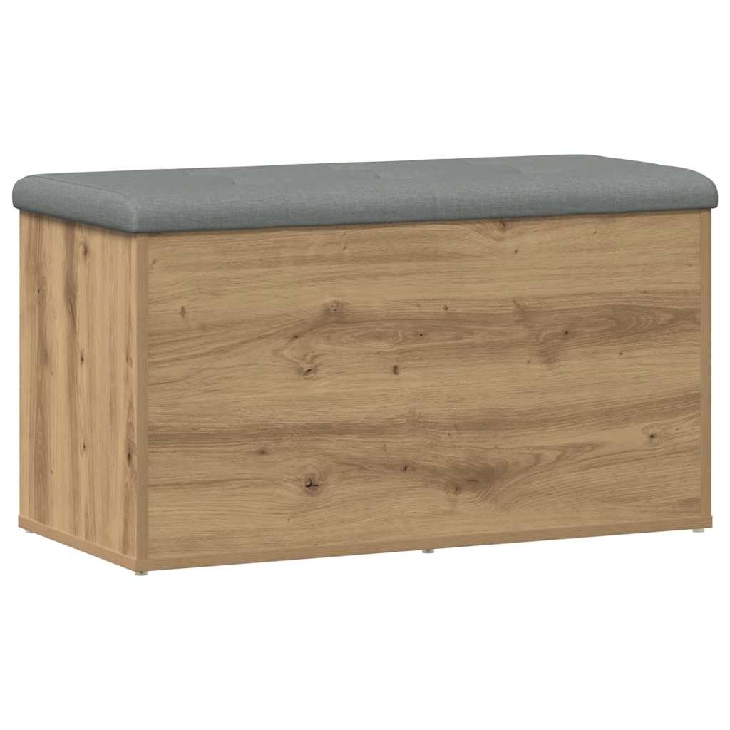 VidaXL Opbergbankje 82x42x45 cm bewerkt hout artisanaal eikenkleur