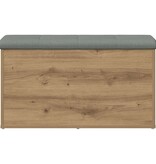 VidaXL Opbergbankje 82x42x45 cm bewerkt hout artisanaal eikenkleur