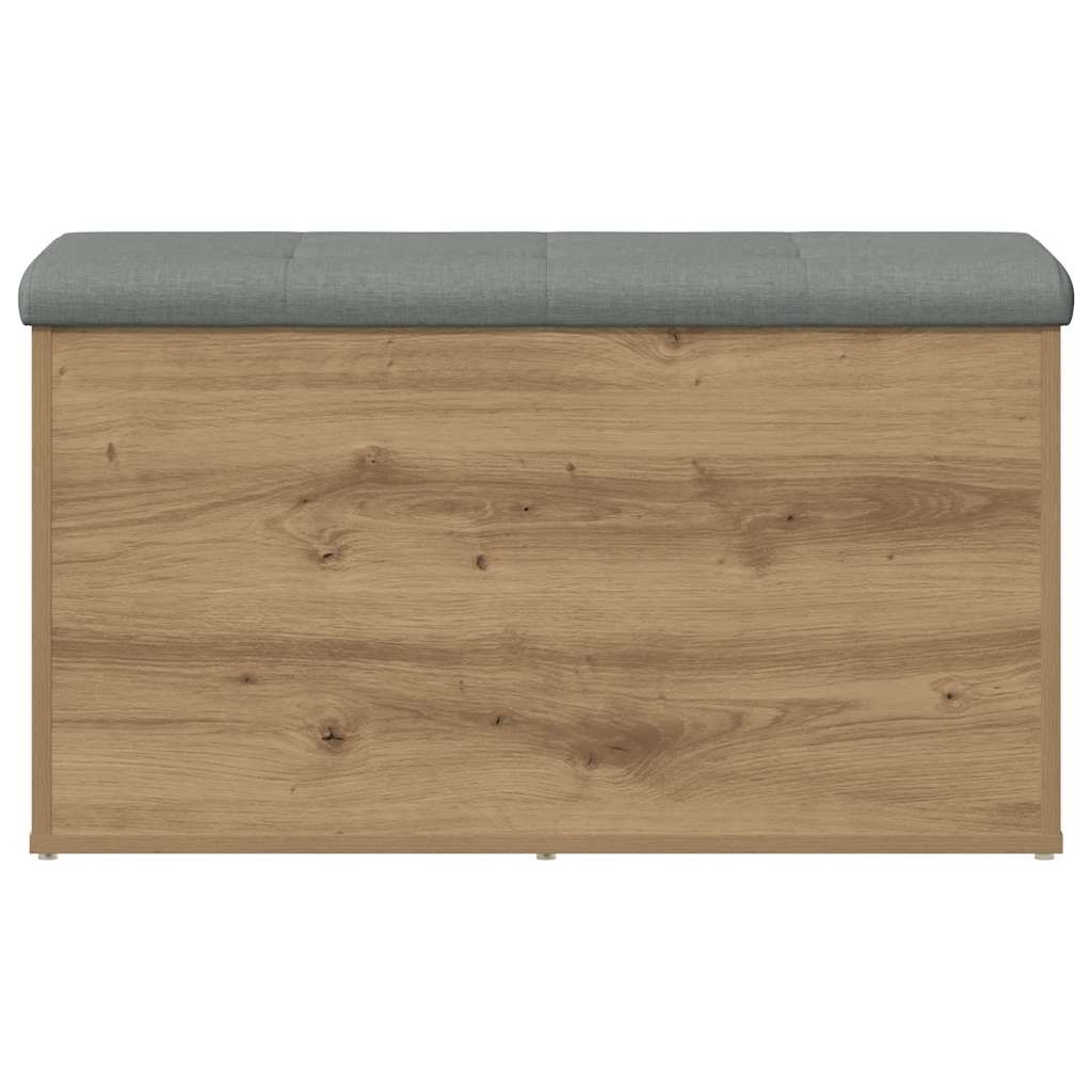 VidaXL Opbergbankje 82x42x45 cm bewerkt hout artisanaal eikenkleur